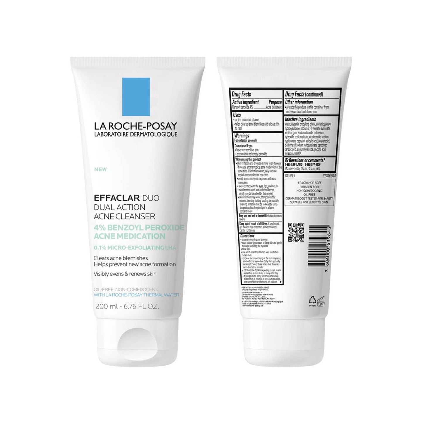 effaclar-dual-action-acne-face-wash-with-4-benzoyl-peroxide-c2 LaRochePosay-Product-Skincare-Effaclar-Duo-Dual-Cleanser-200ml-3606000639645-ATF-PIM-packshot-texture.jpg